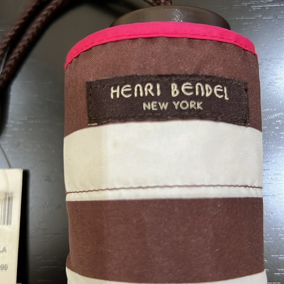 HENRI BENDEL STRIPED SHORT UMBRELLA WITH SLEEVE - Picture 4 of 6